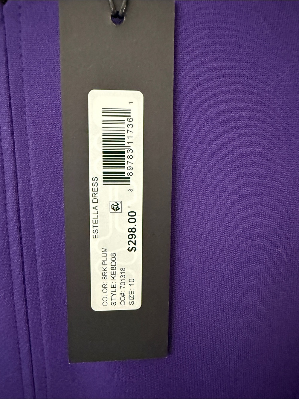 Kobi Halperin Estella Flounce Dress Plum Purple Retail $298 Size 8 NWT Career - Picture 5 of 11